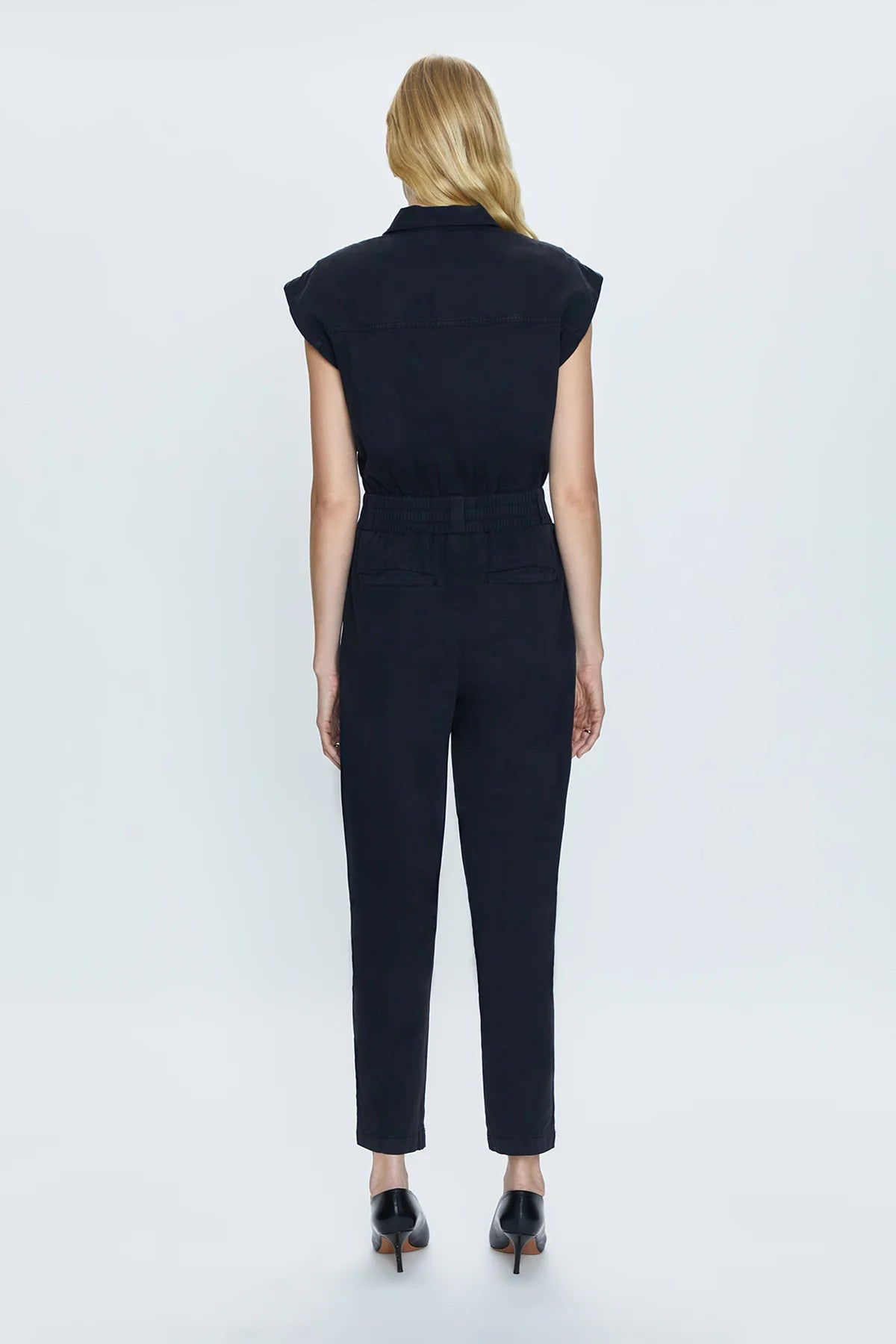 Rosie Cinched Waist Jumpsuit- Fade to Black