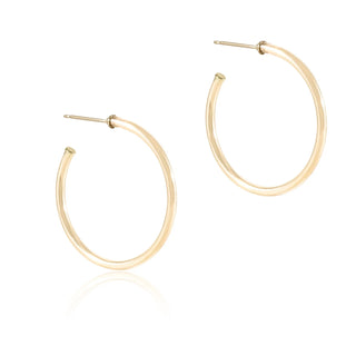 enewton Round Gold 1.25" Post Hoop- 2mm Smooth