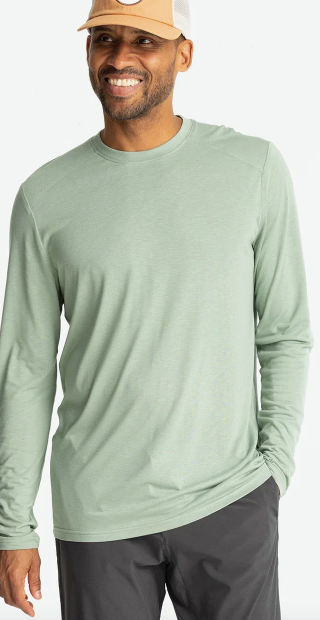 Men's Bamboo Lightweight Long Sleeve- Palm Green