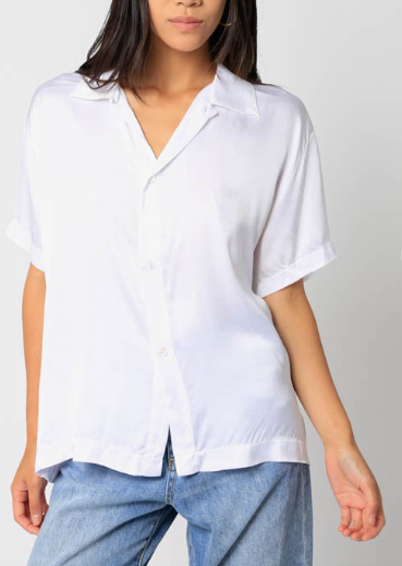 Satin Button up Top