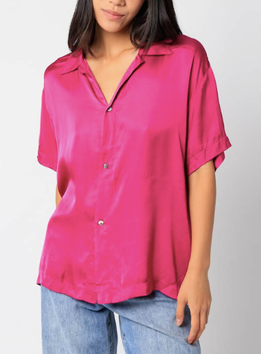 Satin Button up Top