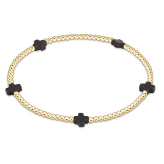 eNewton Signature Cross Small Gold Bracelet
