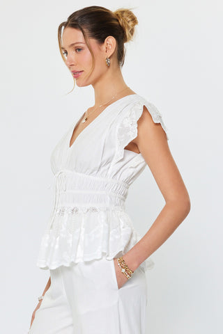 Whisper Lace Top - White