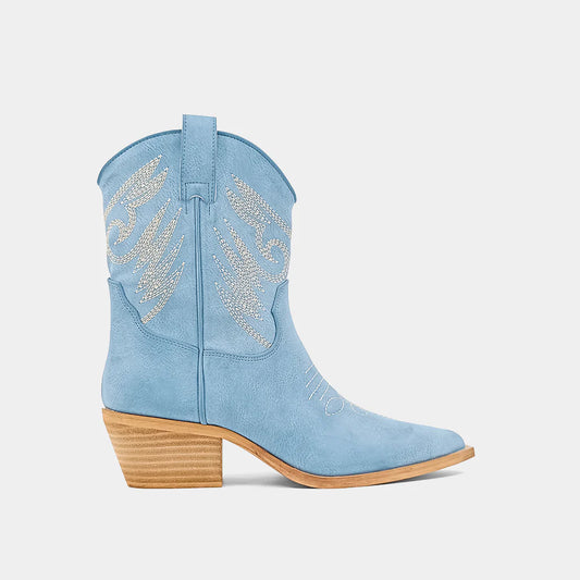 Zahara Blue Suede Boots