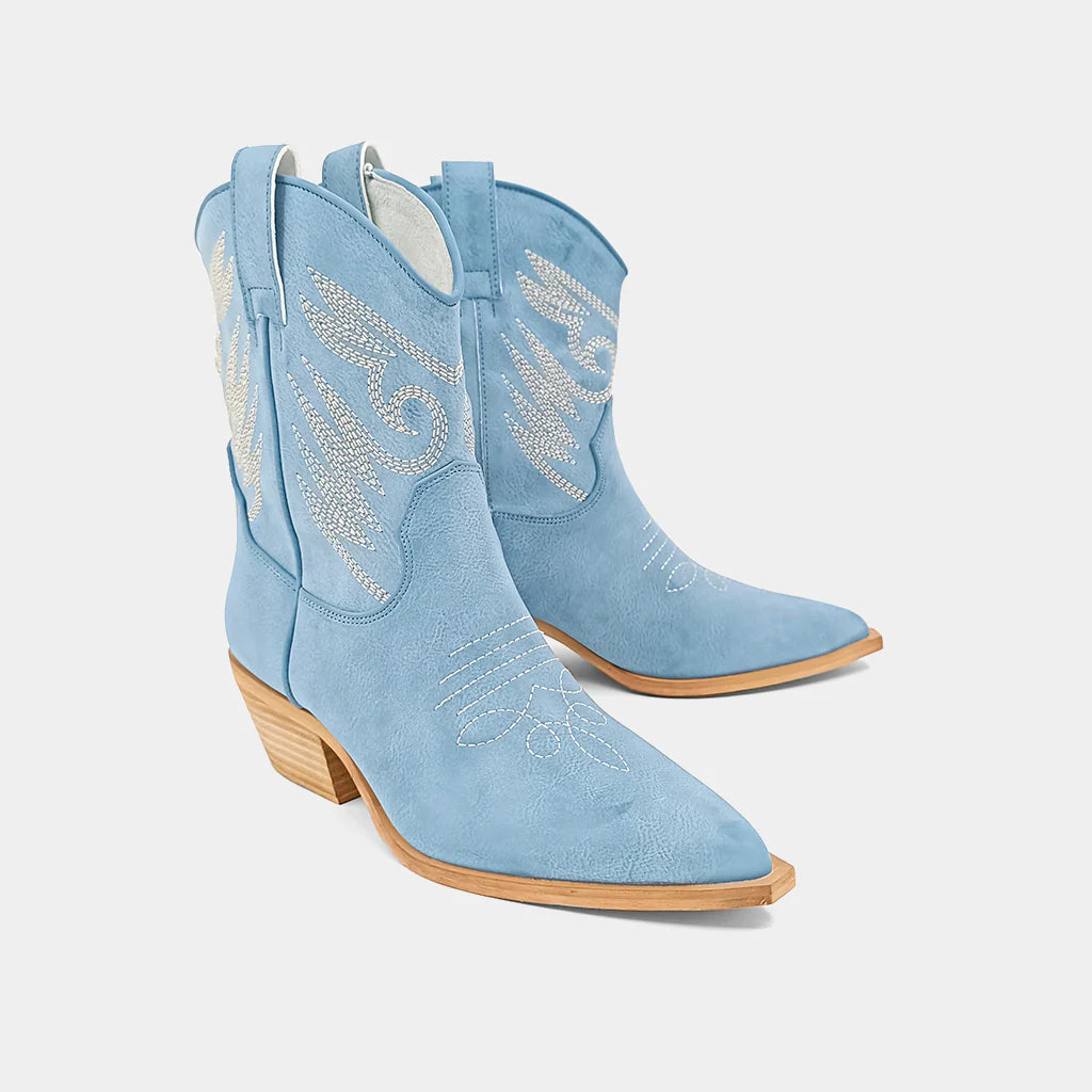 Zahara Blue Suede Boots