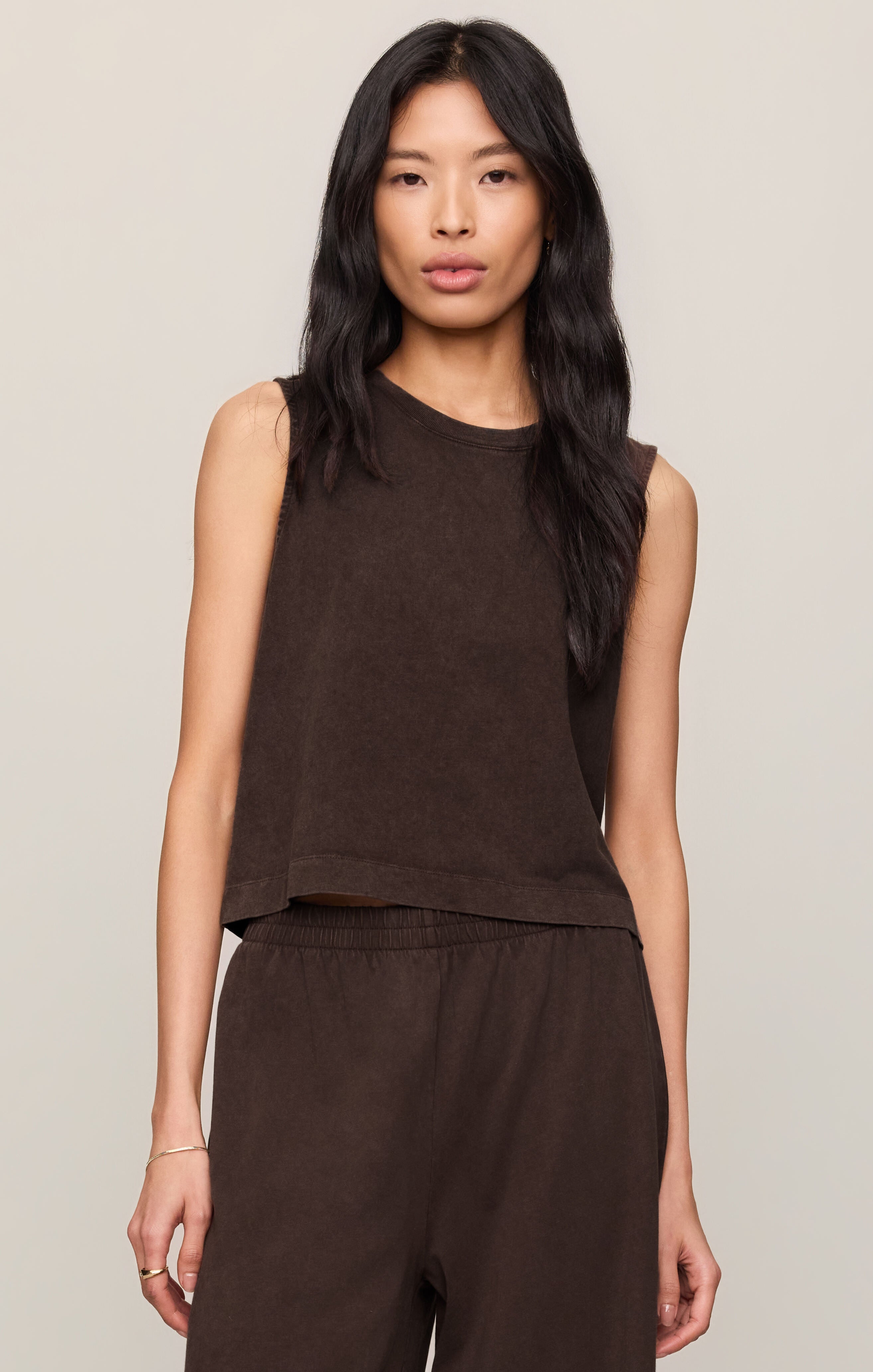 Sloane Cotton Jersey Tank front