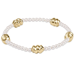 Admire gold 3mm pearl bracelet - Elk + Elm