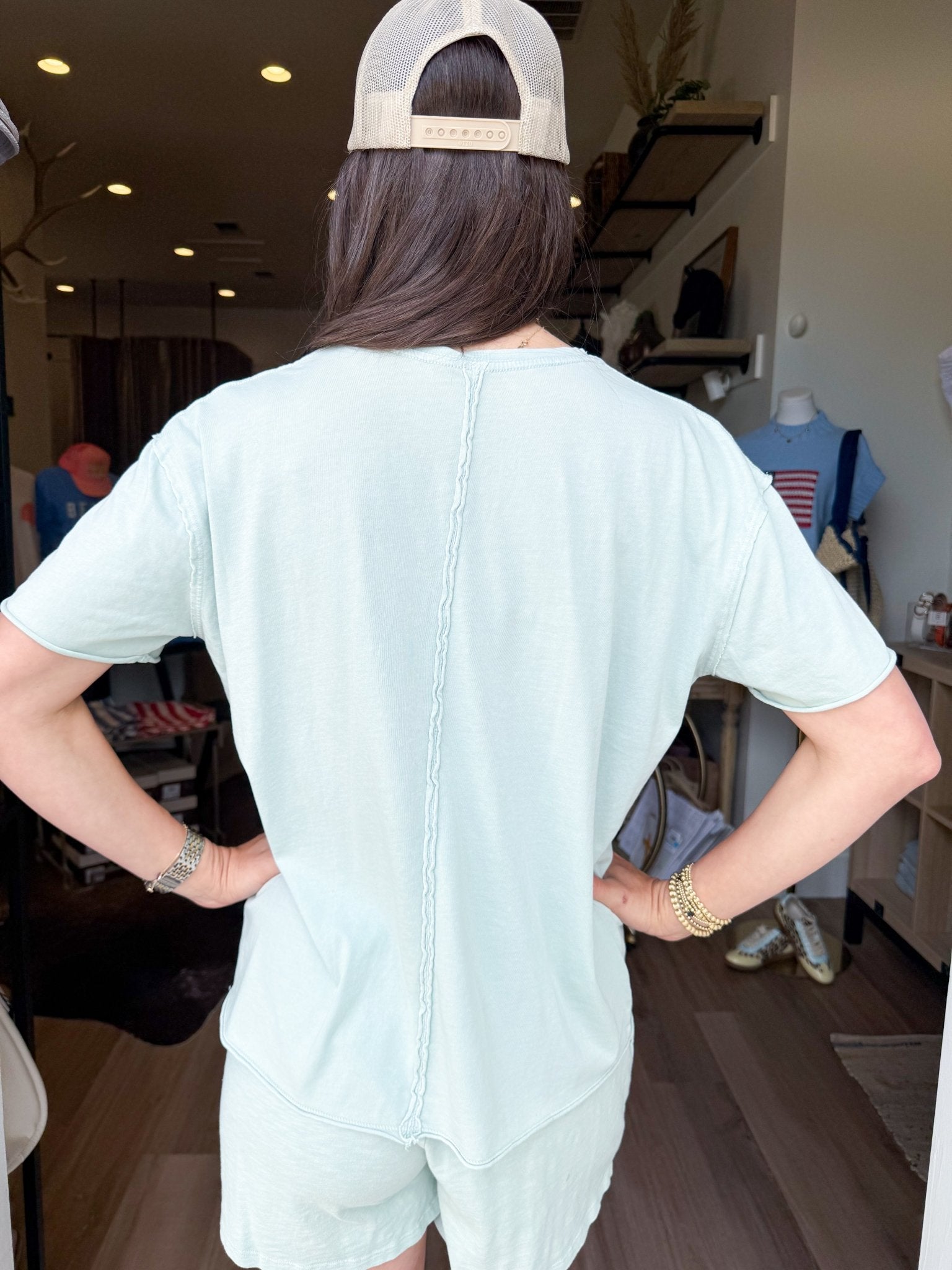 Alex Jersey Tee- Cloud Blue - Elk + Elm