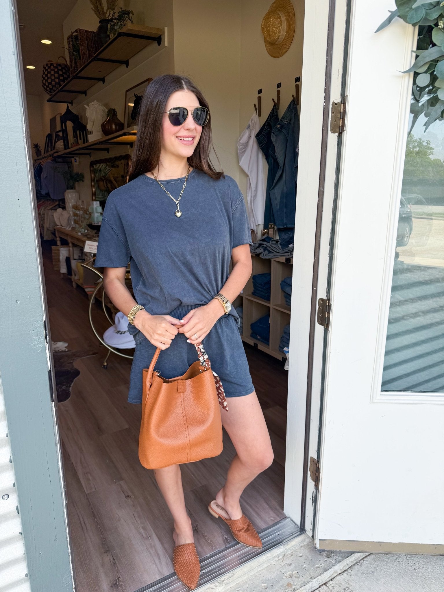 Alex Jersey Tee - Navy - Elk + Elm