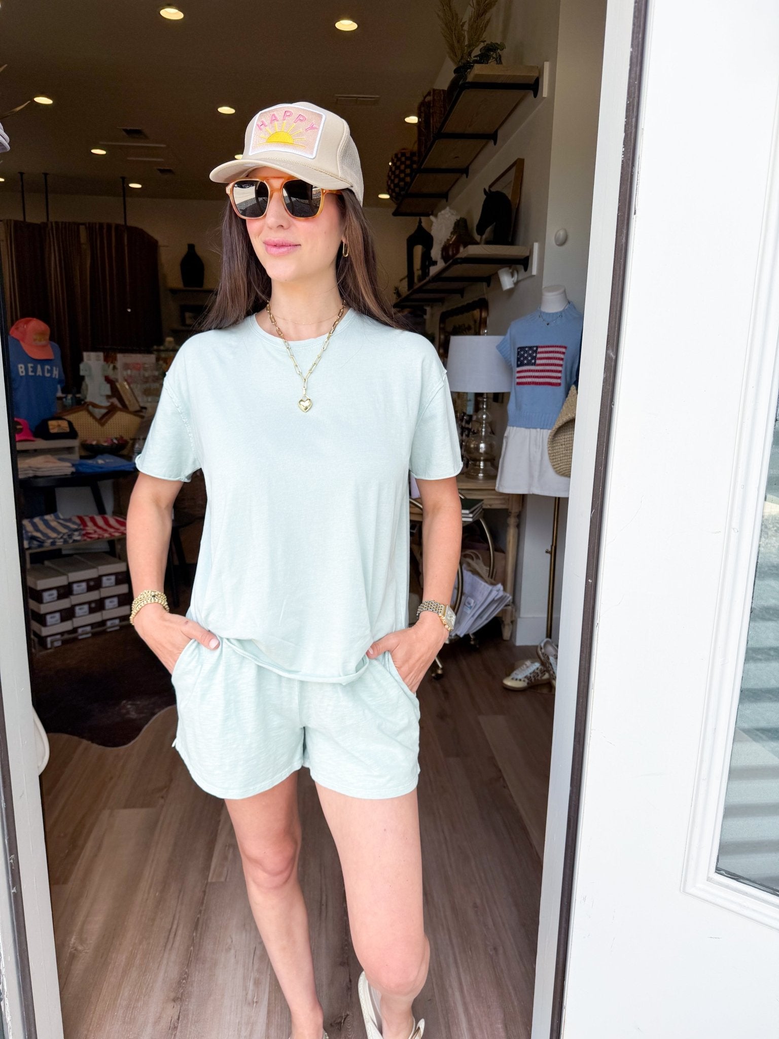 Alex Summer Shorts - Cloud Blue - Elk + Elm