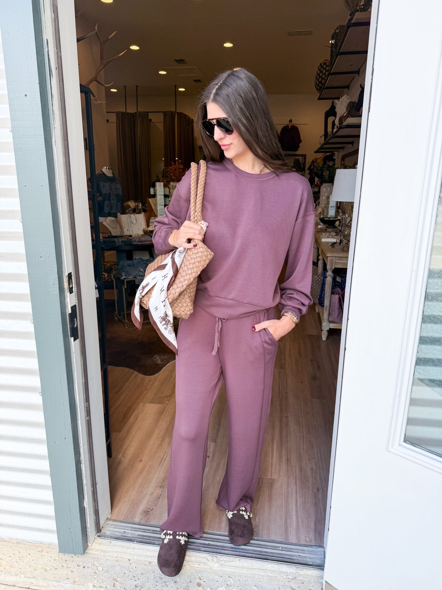 All Day Pants - Plum - Elk + Elm