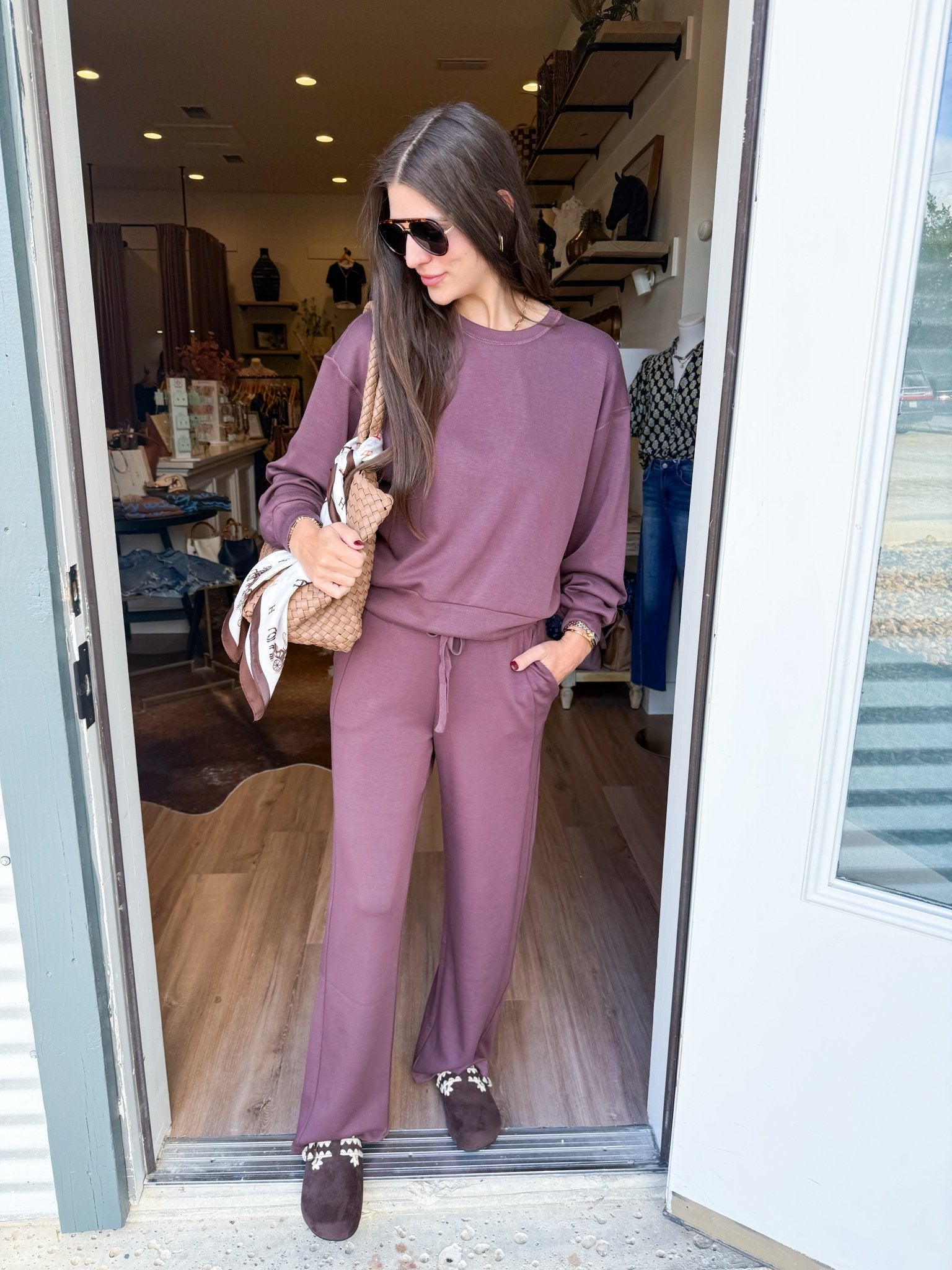 All Day Pants - Plum - Elk + Elm