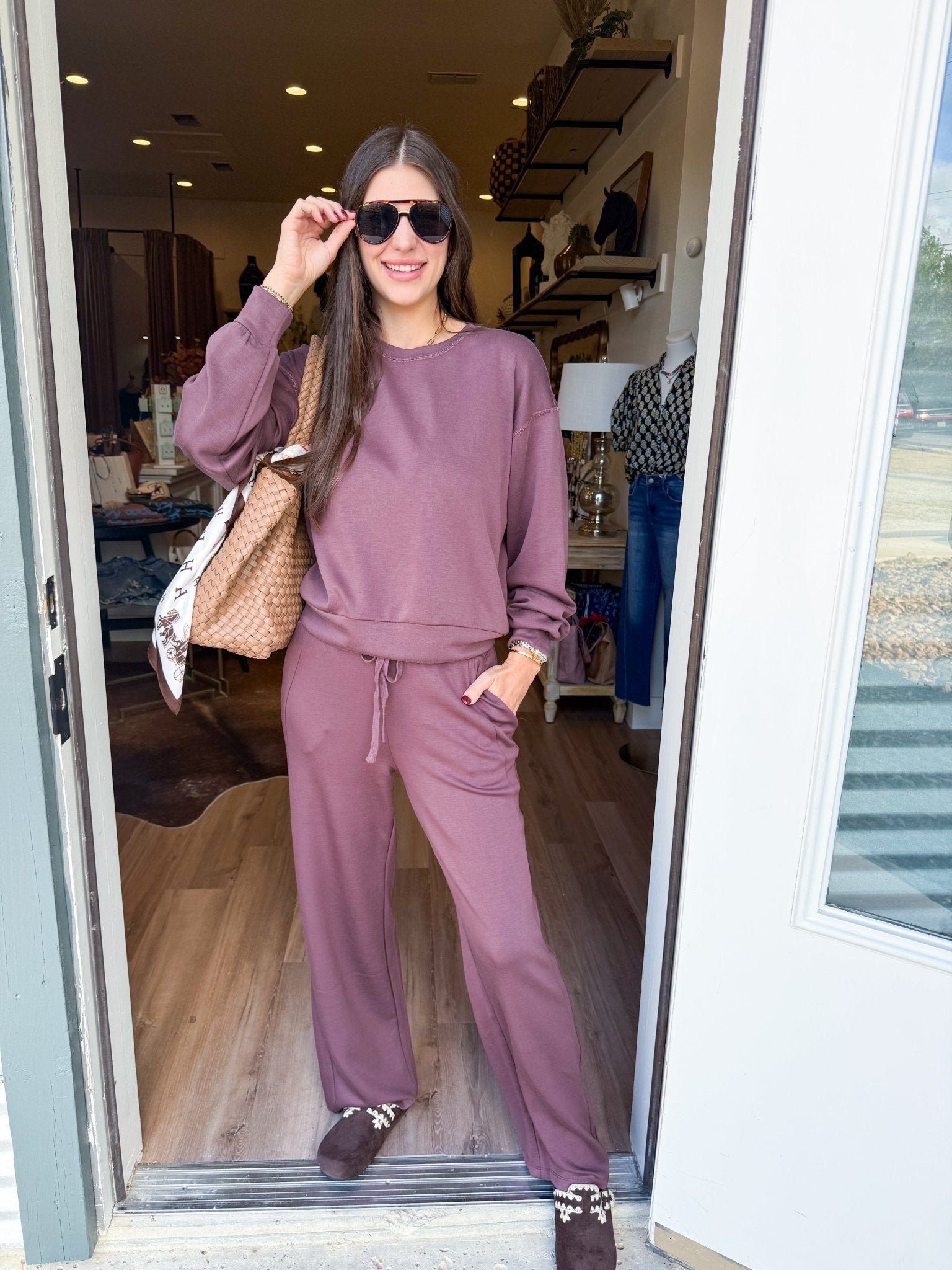 All Day Pants - Plum - Elk + Elm