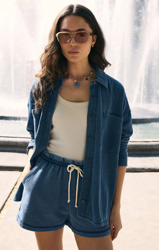 All Day Knit Denim Jacket- Indigo