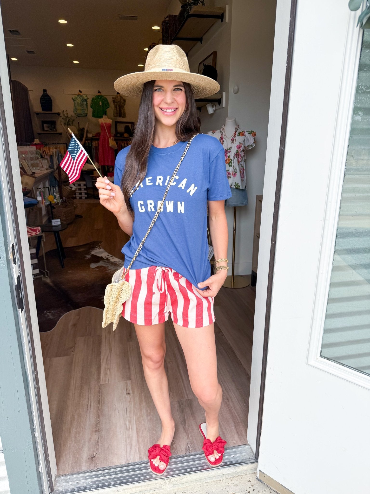 American Grown Boyfriend Tee - Elk + Elm