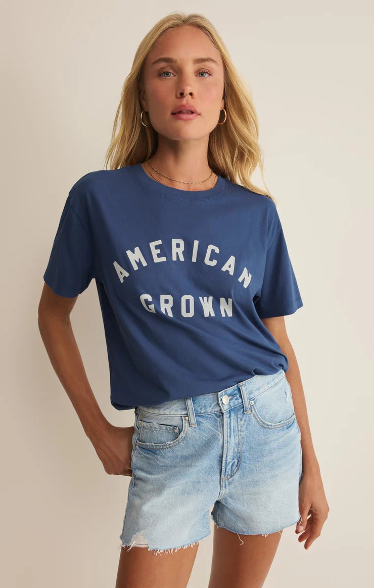 American Grown Boyfriend Tee - Elk + Elm