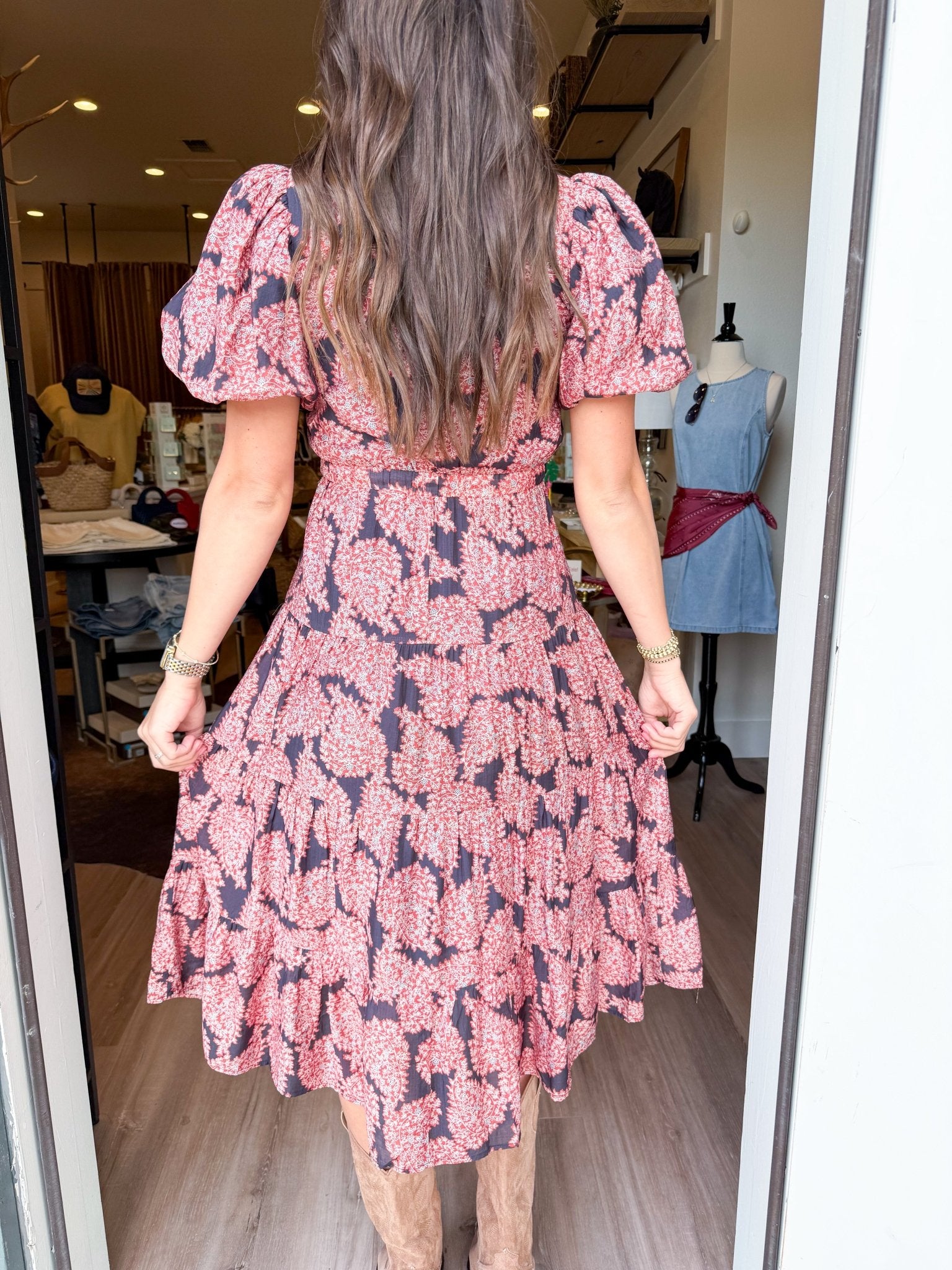 Autumn Bloom Midi Dress - Elk + Elm