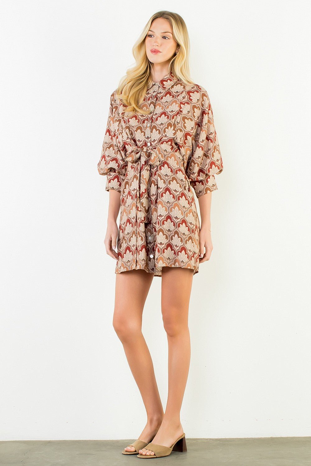 Autumn Tapestry Shirt Dress - Elk + Elm