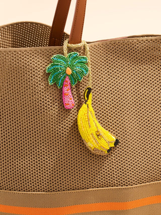 Banana & Palm Tree Beaded Bag Charm - Elk + Elm