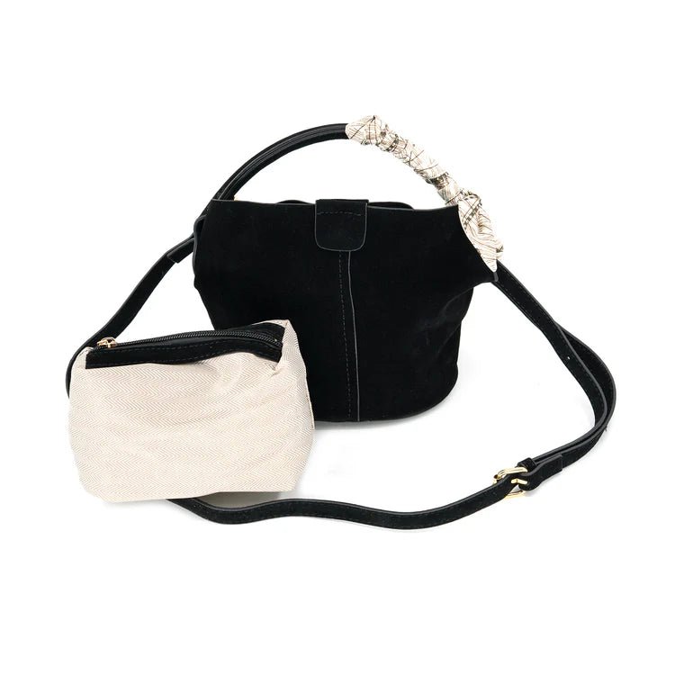 Bc Small Suede Bucket Bag - Elk + Elm