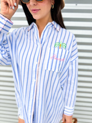 Beach/Ocean Air Cover Up Top - Elk + Elm