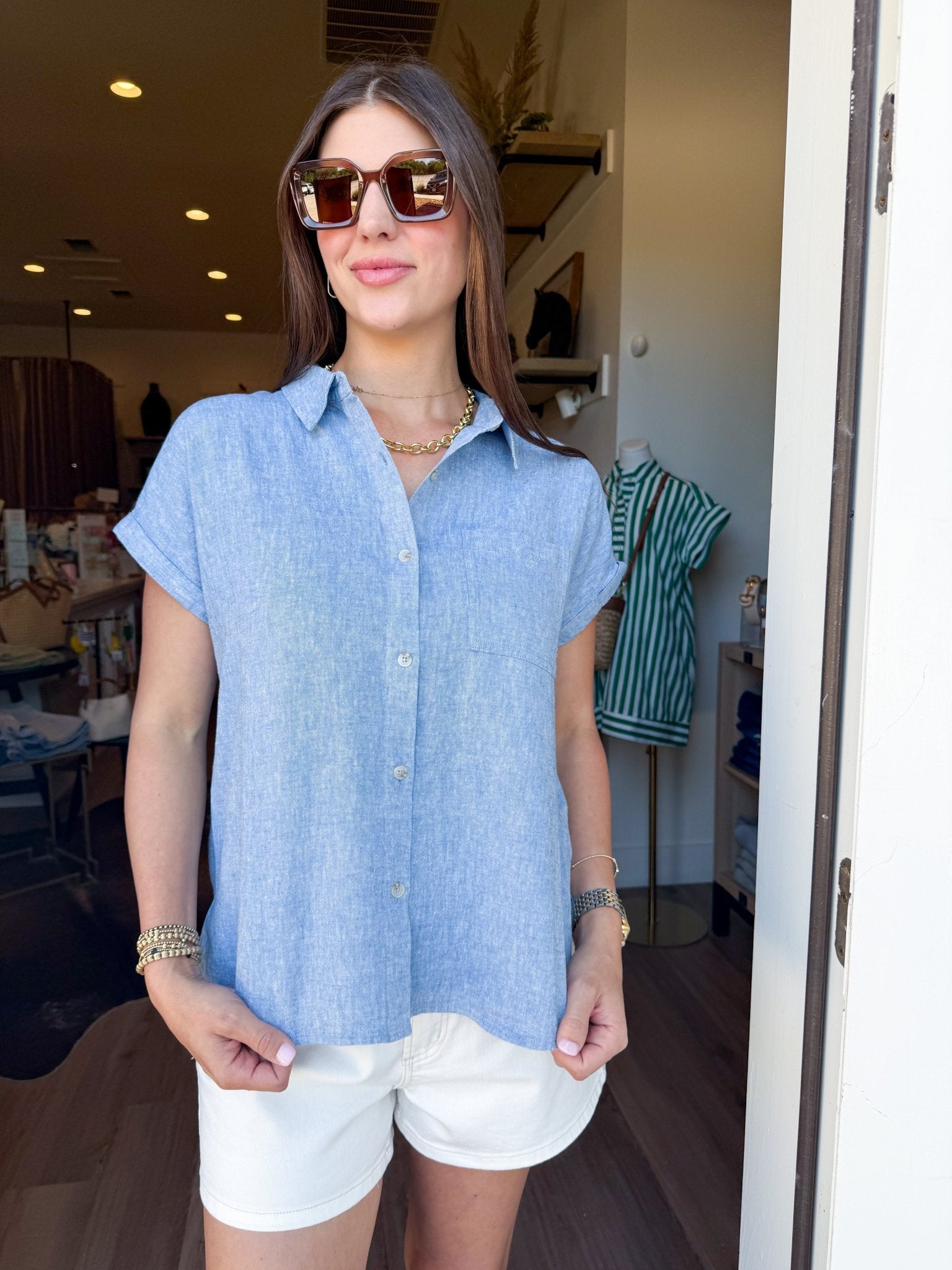 Benny Button Up Shirt - Elk + Elm