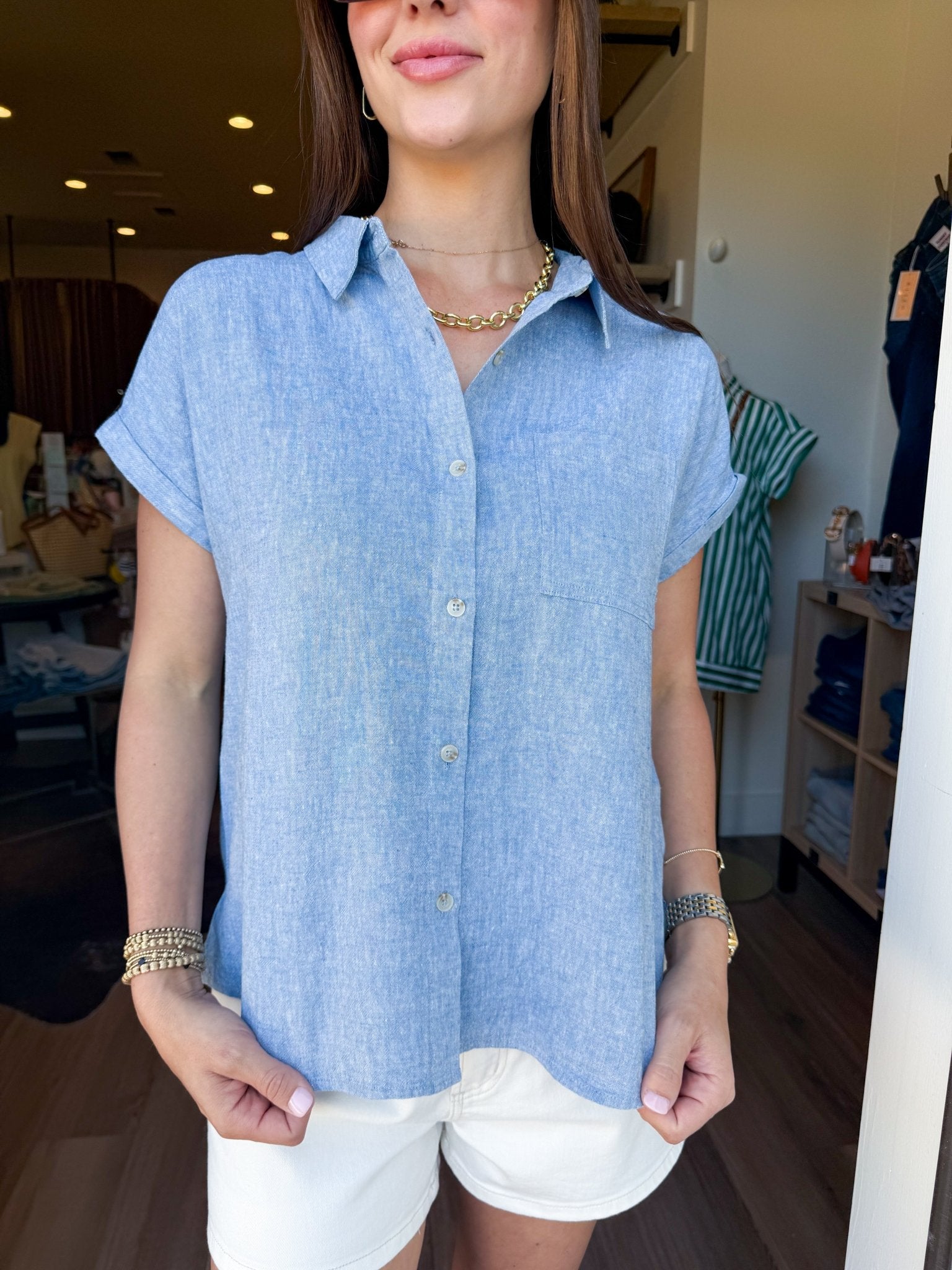 Benny Button Up Shirt - Elk + Elm