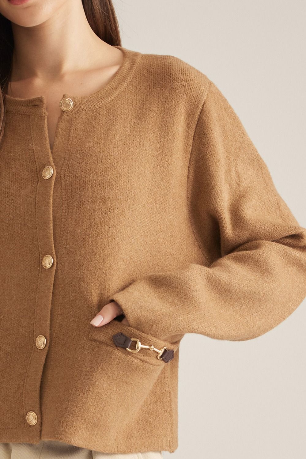 Blair Buckle Cardigan - Elk + Elm