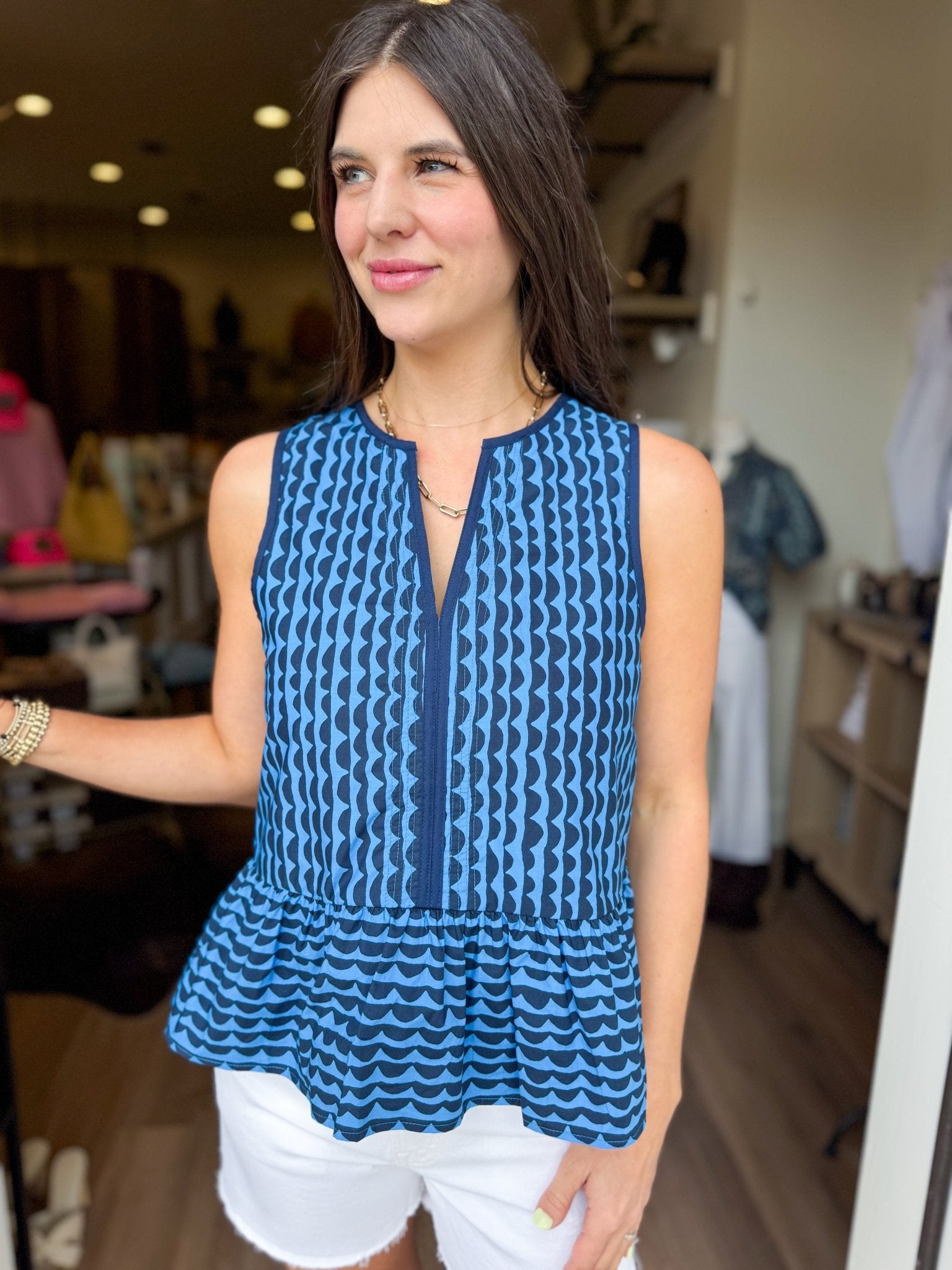 Blue Horizon Blouse - Elk + Elm