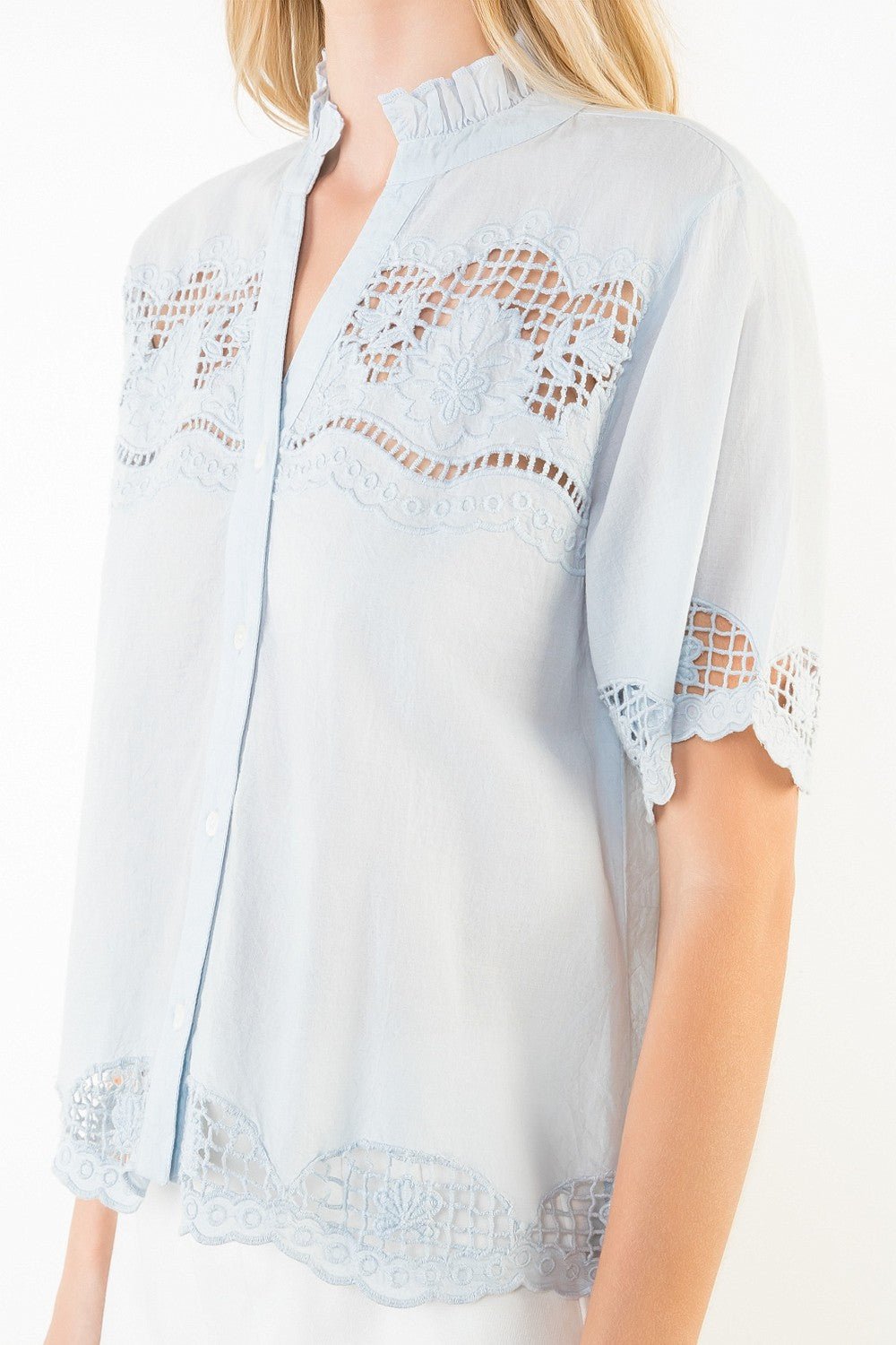 Blue Skies Lace Top - Elk + Elm