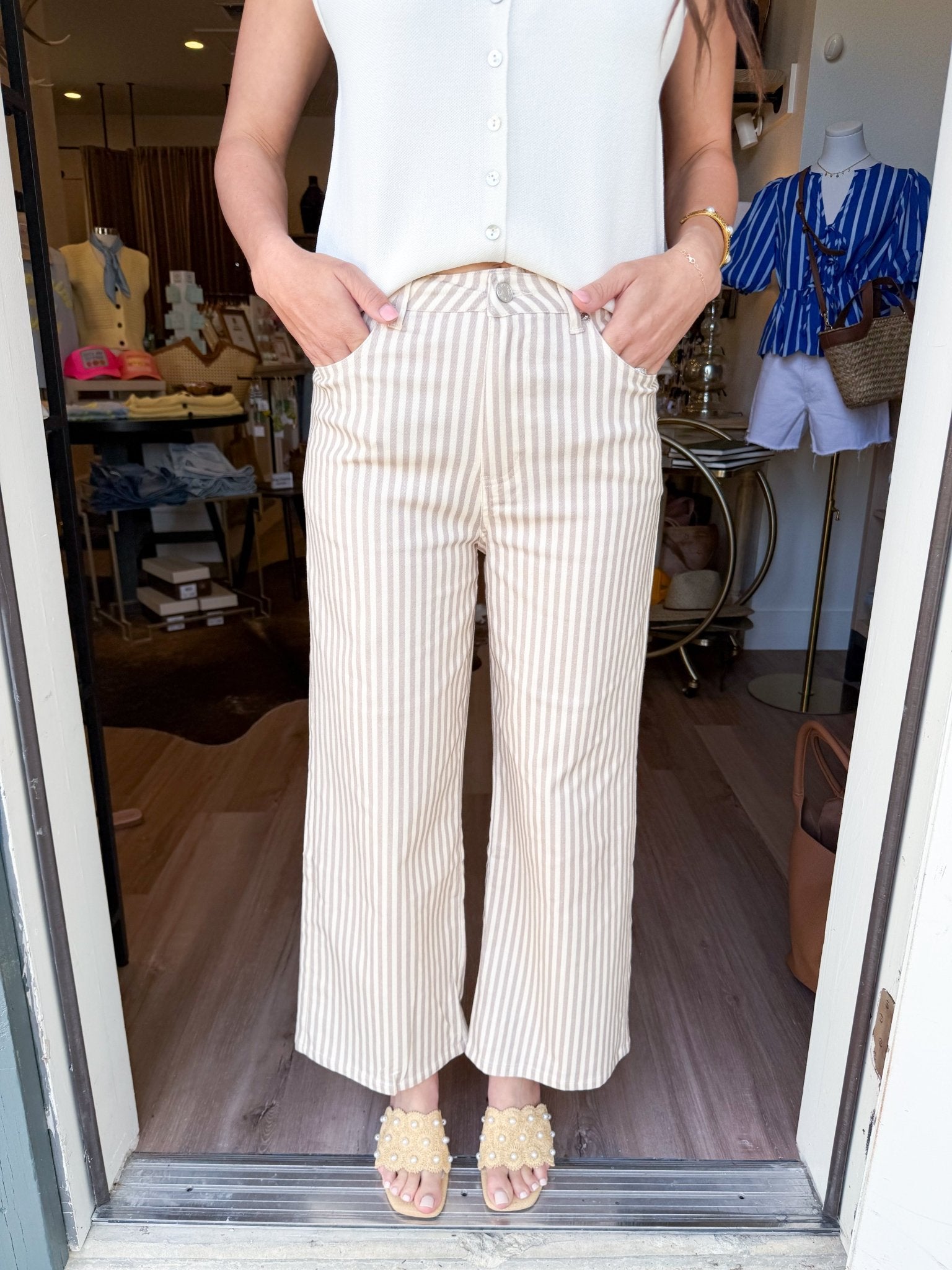 Boardwalk Stripe Pants - Elk + Elm