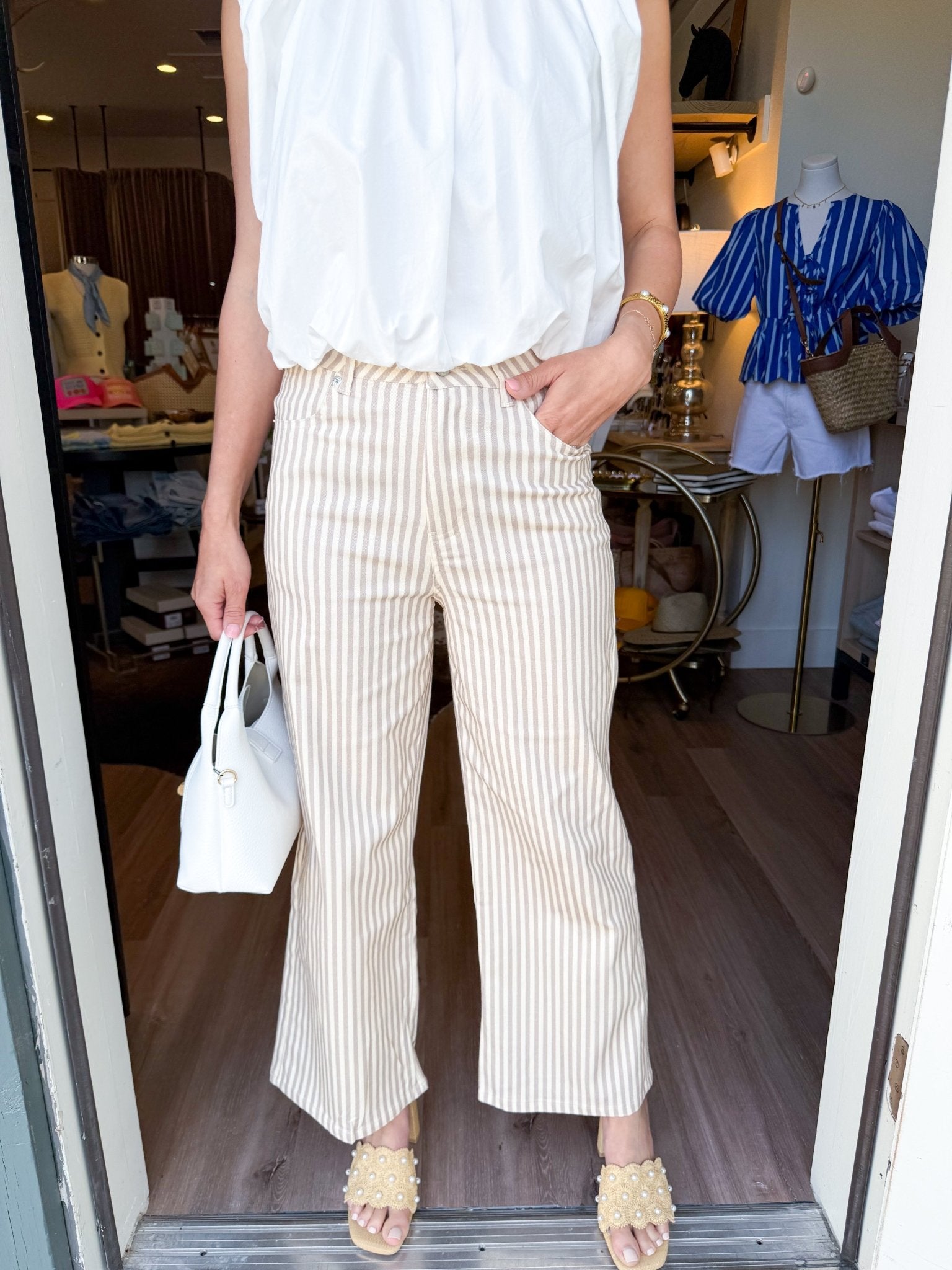 Boardwalk Stripe Pants - Elk + Elm