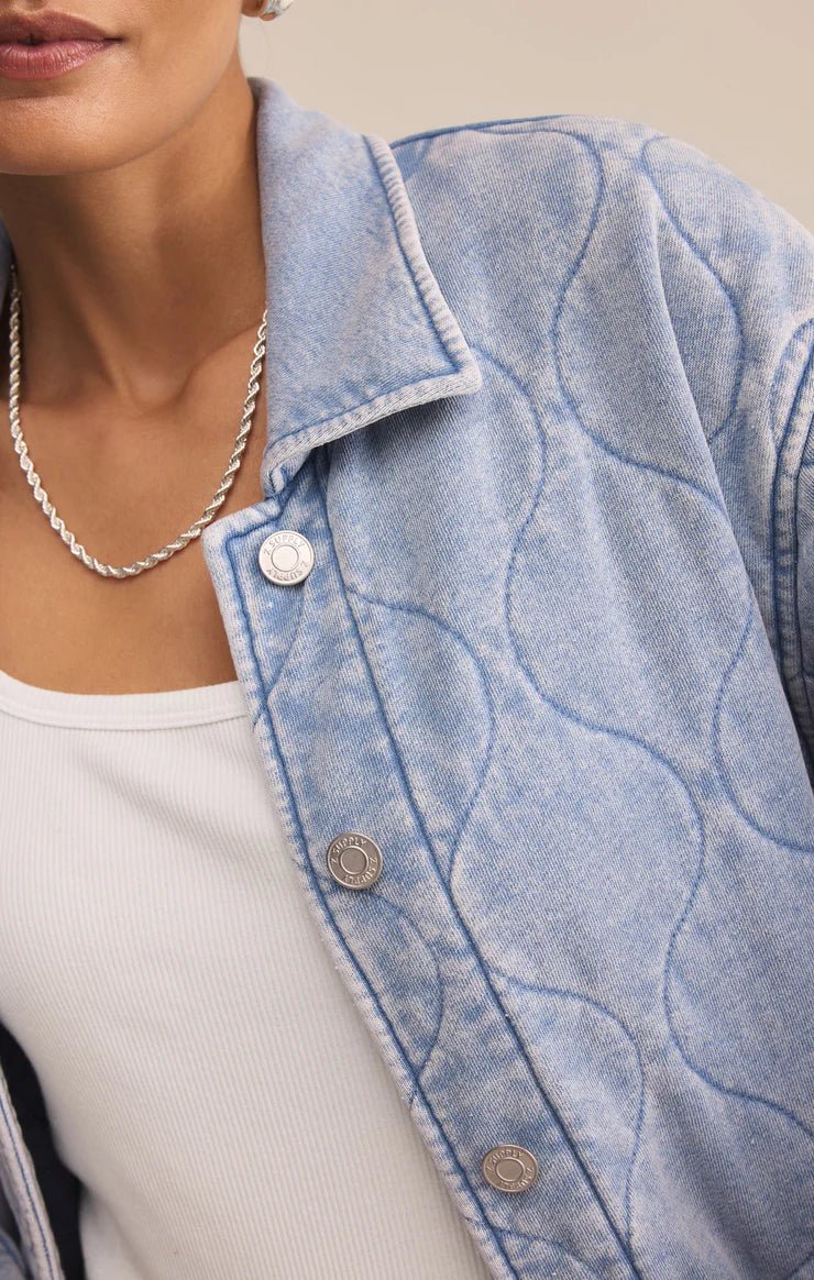 Boulder Knit Denim Jacket - Elk + Elm