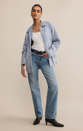 Boulder Knit Denim Jacket - Elk + Elm