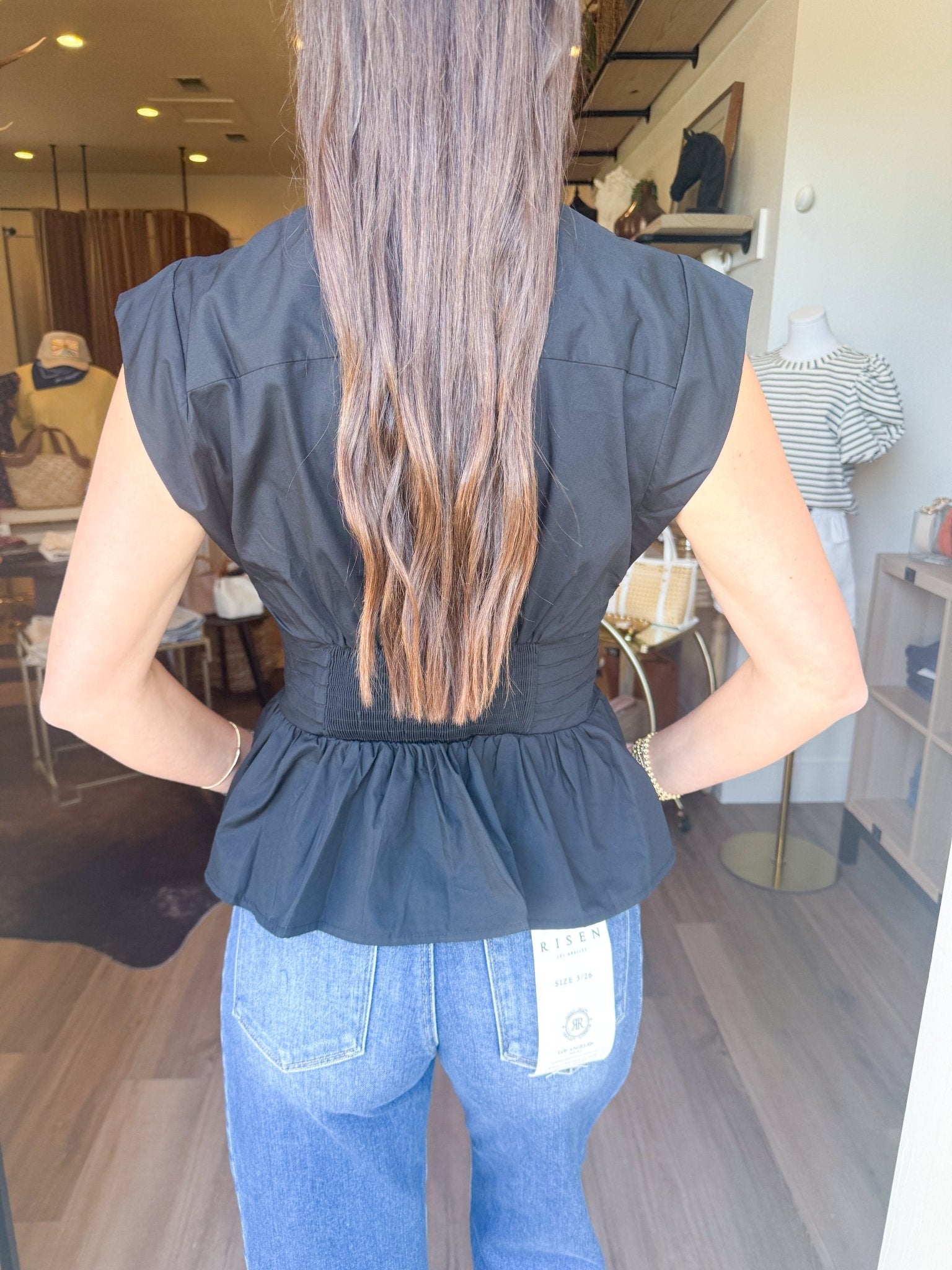 Bow Tie Blouse - Black - Elk + Elm
