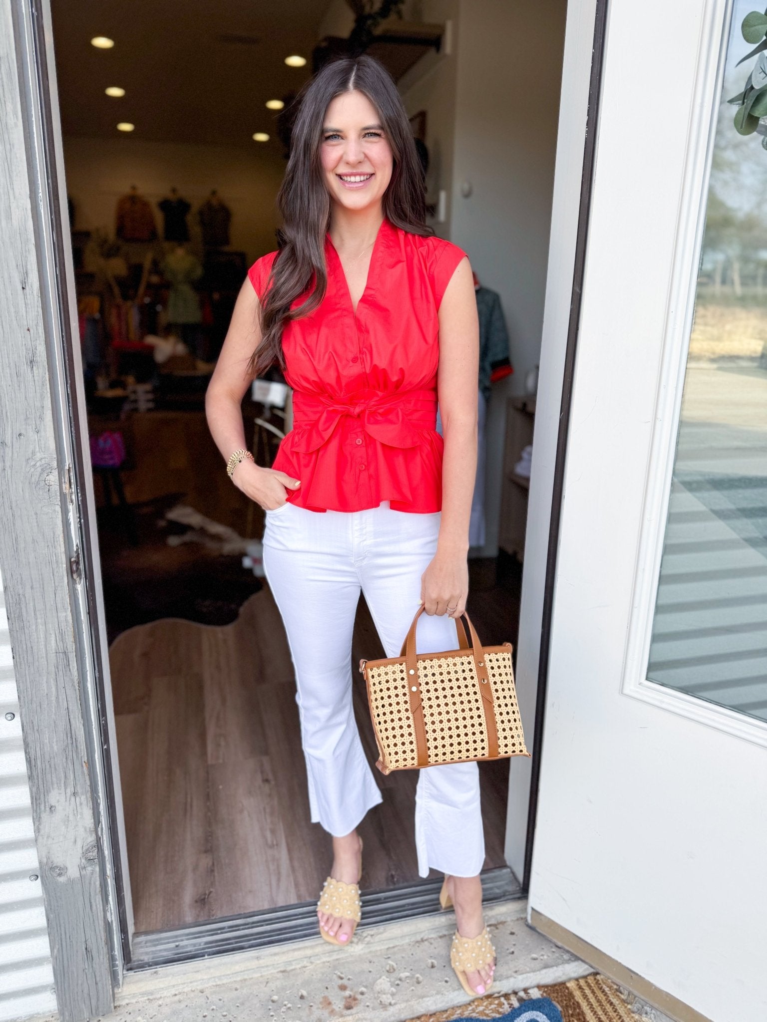 Bow - tiful in Red Top - Elk + Elm