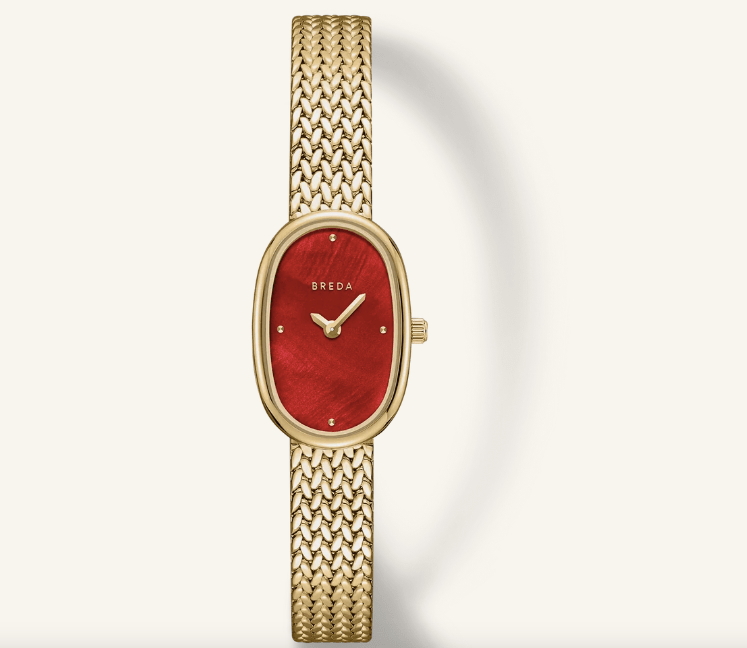 Breda Jane Mini Gold/Scarlet Watch - Elk + Elm