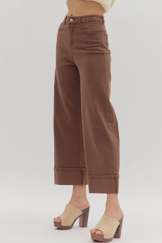 Cuffed Pant - Coffee