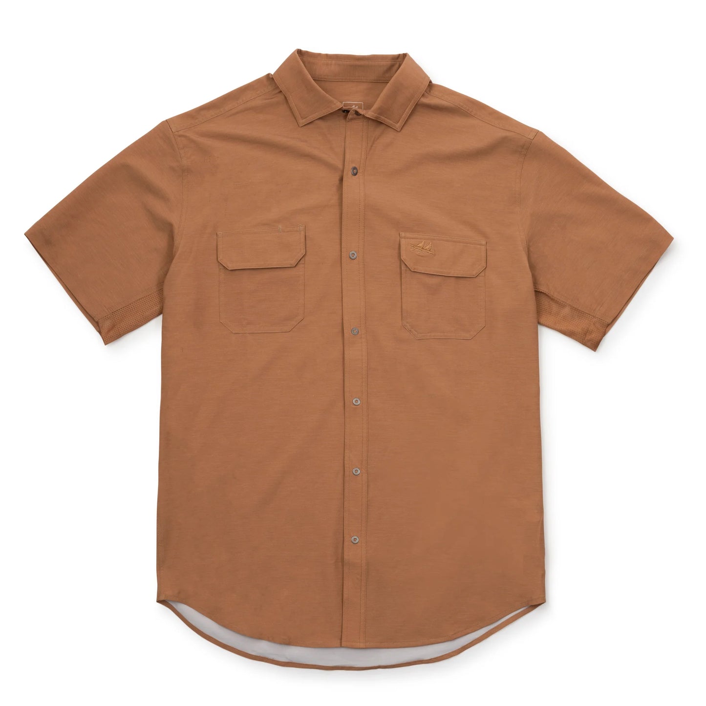 Rio SS Button Up Adobe Brown