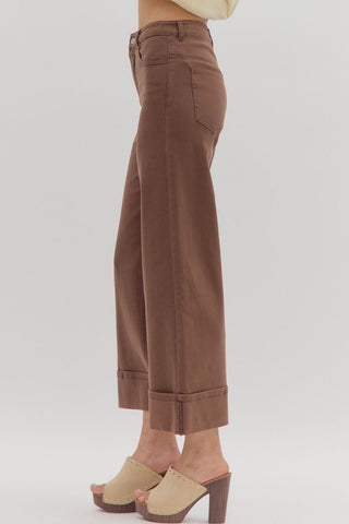 Cuffed Pant - Coffee