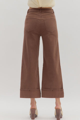 Cuffed Pant - Coffee