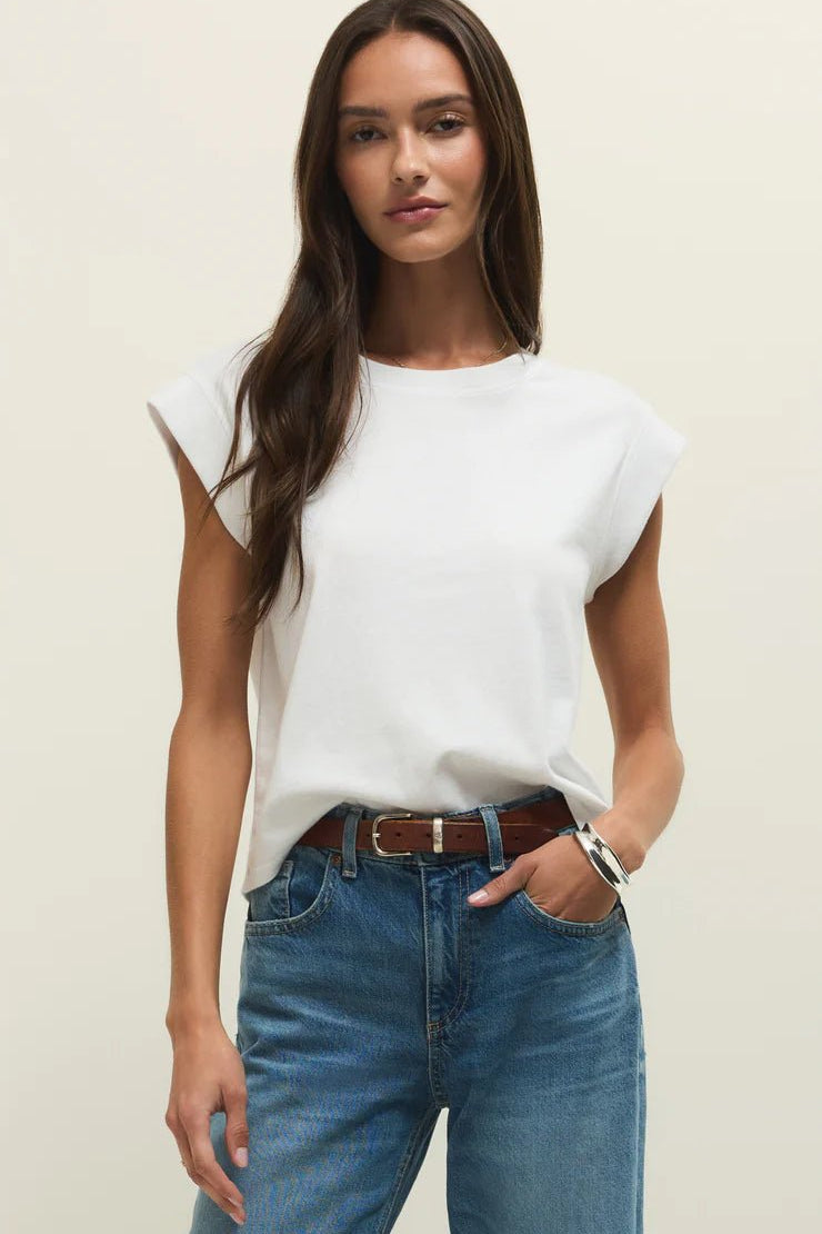 Camino Jersey Top - White - Elk + Elm