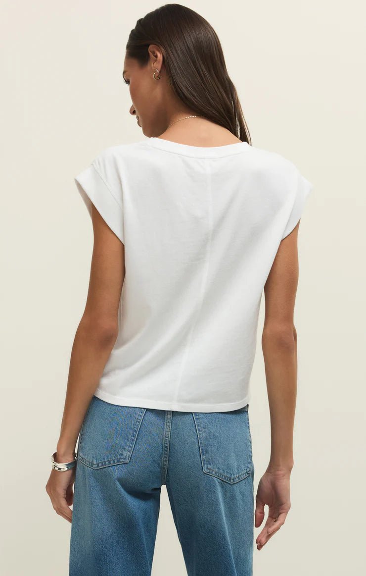 Camino Jersey Top - White - Elk + Elm