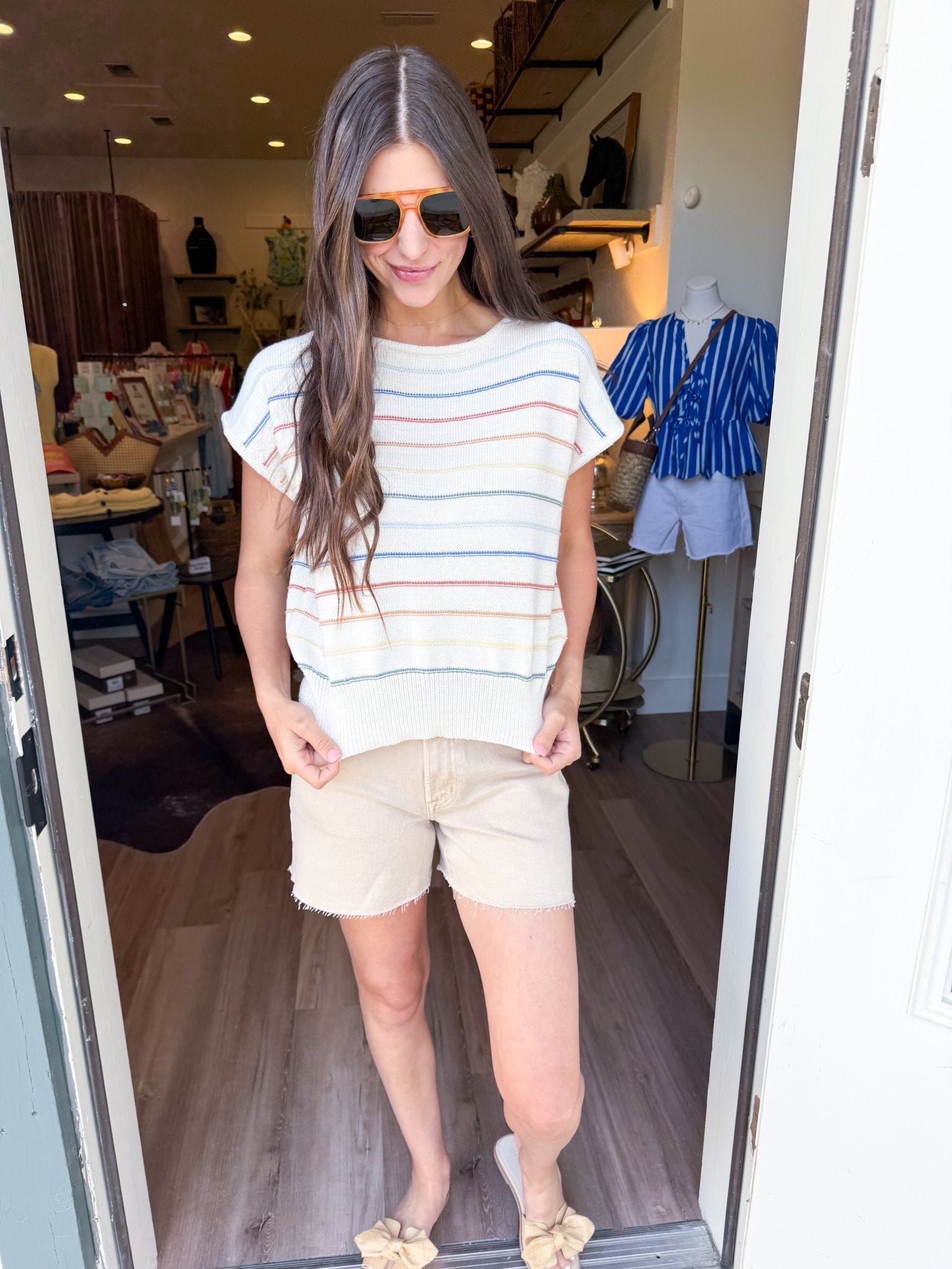 Candy Stripe Knit Top - Elk + Elm