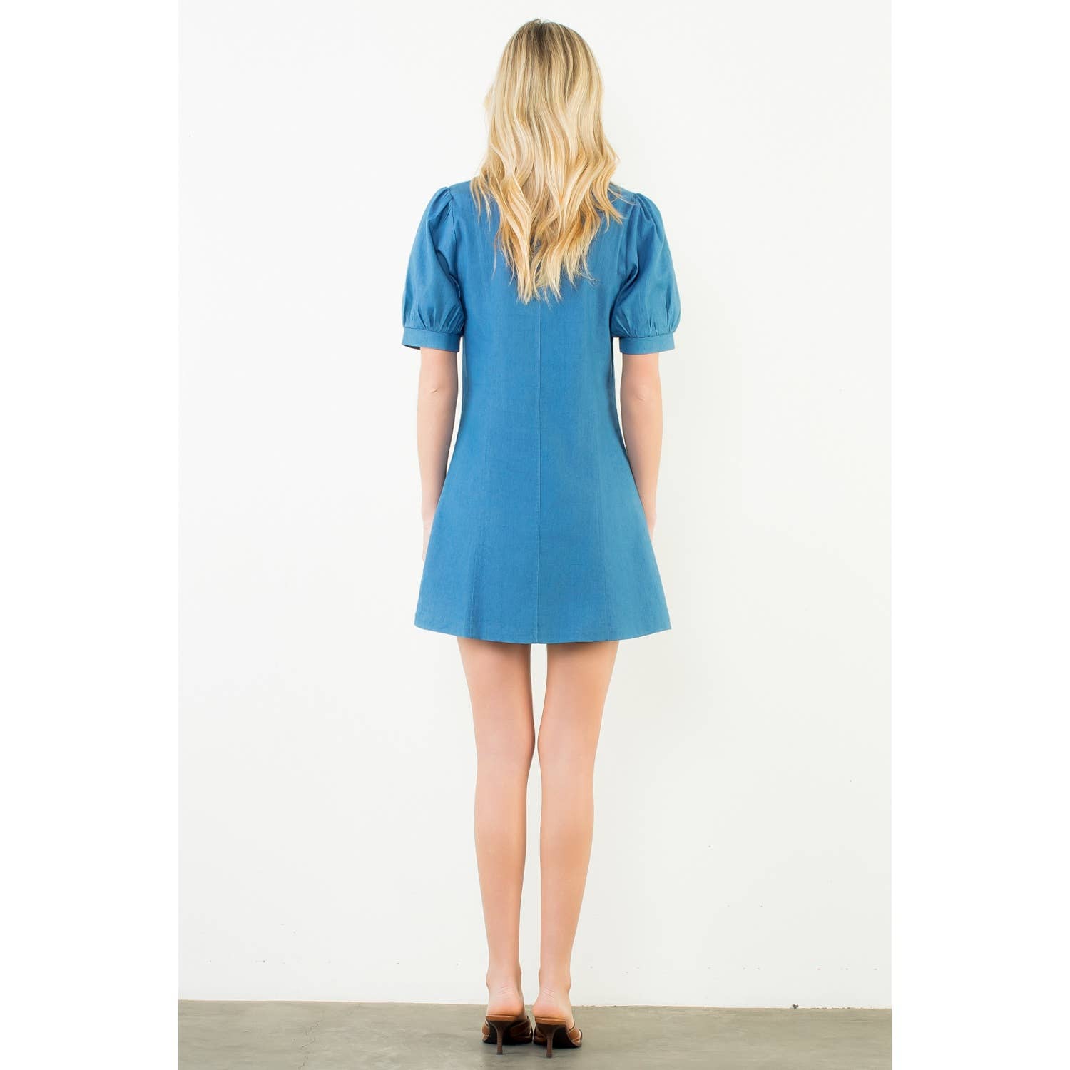Cassidy Denim Mini Dress - Elk + Elm