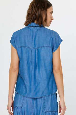 Chambray Button Down Top