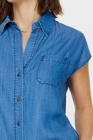 Chambray Button Down Top