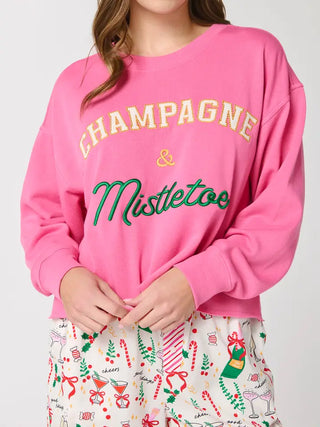 Champagne & Mistletoe Sweatshirt