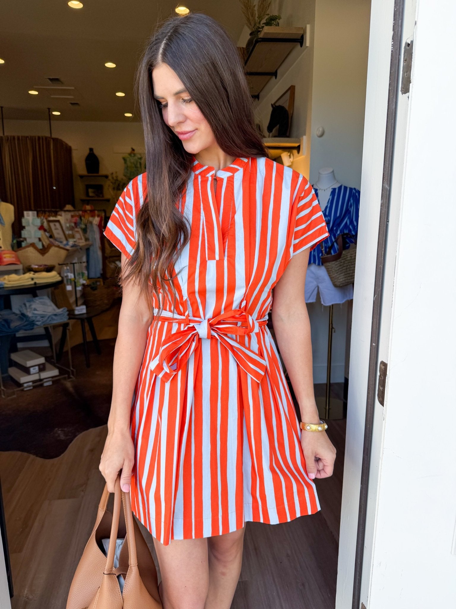 Citrus Tide Stripe Dress - Elk + Elm