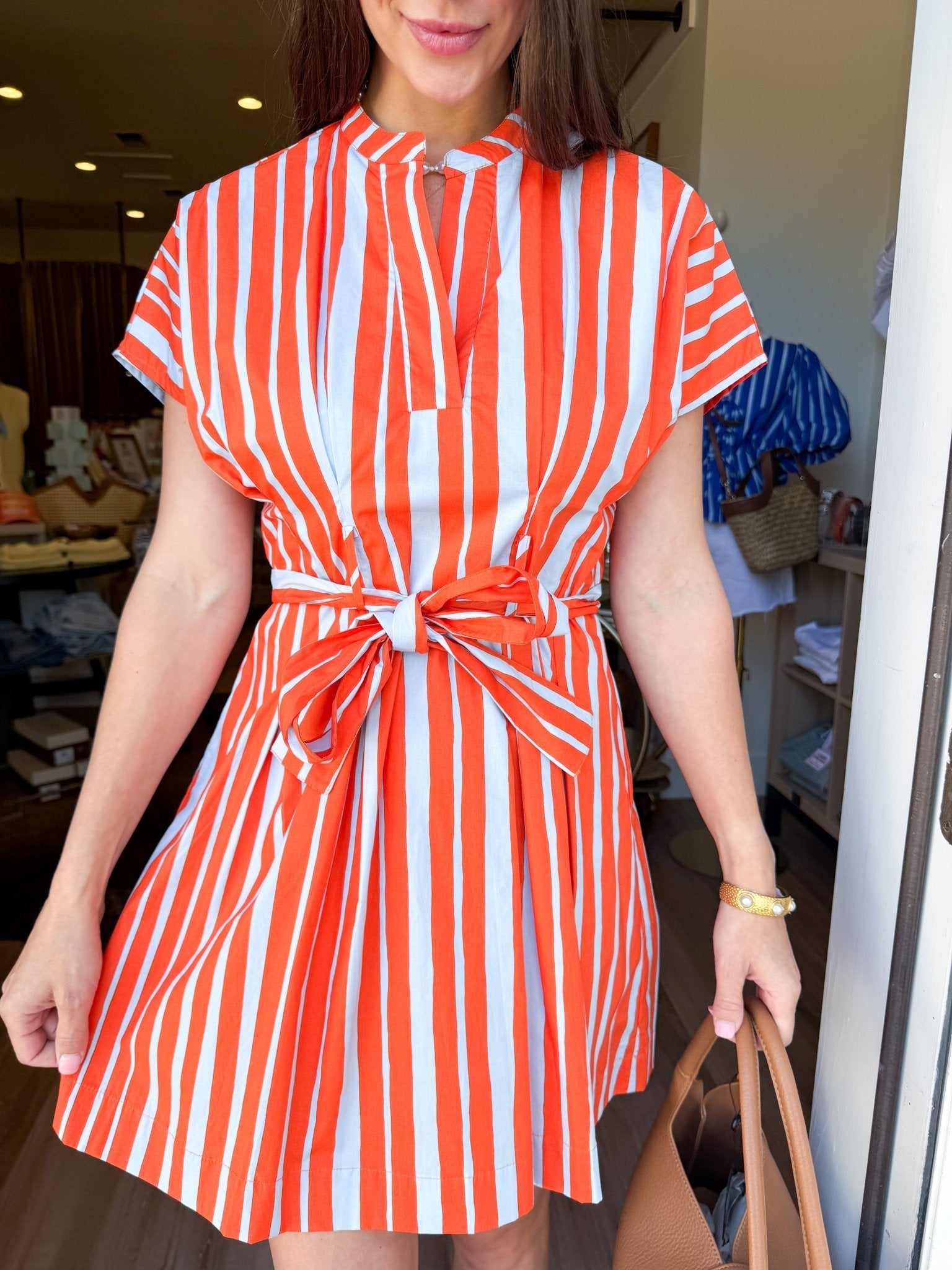 Citrus Tide Stripe Dress - Elk + Elm